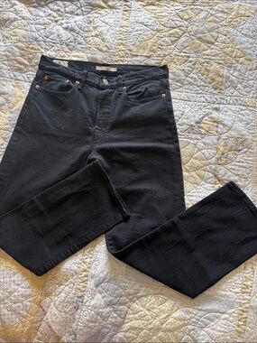 Levi’s Wedgie Straight Black Jeans Button Fly